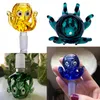 Gratis Verzending 14mm Kom met Dikke Pyrex Kleurrijke Groen Blauw Octopus Glazen Bong Bowls voor Glas Waterleidingen Kruid tabak Roken Accessoires willekeurige kleur-