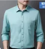 Hombre Color Sólido Slim Fit Casual Business Ropa Camisa de manga larga Hombre Ropa Casual para hombre Camisas