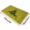 Striscione serpente a sonagli giallo Bandiere in poliestere Non calpestare bandiera Occhielli in ottone Decorazione per feste Personalizzazione 3x5 FT TH0009