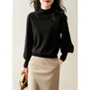 Women's Sweaters Style Gemakkelijk te match Four-Color Princess Croissant Mouwen Mode Temperament Tibetaans Vlees Trui Top