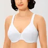 Kvinnors Blom Underwire Non-Padded Seamless Full Coverage Plus Size Minimizer Bra 210623