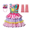 Girl's Dresses Baby Girls Colorful Candy Tutu Dress Kids Birthday Party Cosplay Costume Children Fashion Carnival Lollipop Donut Ball Gown 2