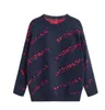 2021 새로운 러닝 스웨터 대형 파리 브랜드 디자이너 풀오버 디자인 스웨터 자수 긴 소매 망 여성 까마귀
