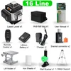 3D 4D 12 16 Line 360° Horizontal Vertical CE Cross Green Light Laser Level Self-Leveling Measure Beam