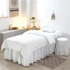 Ensembles de literie de haute qualité Logo personnalisé 4-6 pièces Salon de beauté Massage Spa utilisation couvre-lit housse de couette jupe de lit drap de couette