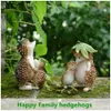 Everyday Collection Mini Fairy Garden Decoration Hedgehog Animal Figurine Ornament Tabletop Balkong Heminredning 210924