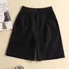 and linen casual plus size summer new style Korean high-waist women's thin wide-leg shorts