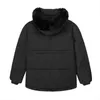 GCAROL Winter Frauen Kurze Baumwolle gefütterte Jacke Schlank Kordelzug Taille Abnehmbare Faux Pelz Mit Kapuze Mantel Warme Lose Outwear 2XL 211117