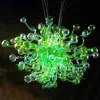 Зеленые пузырьковые люстры лампы украшения художественные освещения светильники современные ручной работы взорванные стекла подвеска света 28 дюймов