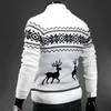 Jeleń świąteczne swetry dla mężczyzny o szyi swobodny pullover męski sweter mężczyzna mąż męski dzianiny sueter szczupły zimowe swetery t20040219n