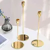 3Pcs Metal Candle Holders Nordic stick Golden Wedding Stand Bar Party Living Room Table Candelabra Home Decoration 211222