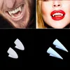 Party Decoration 2 Pairs Vampire Teeth Fangs Dentures Props Elf Ears Halloween Costume False Set DIY Decor