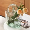 Vase à fleurs Pots hydroponiques Nordic Creative Panier Grand Verre Pour La Maison Cristal Décoration Salon Table Ornement 211215