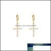 Dangle Chandelier Orecchini Gioielli Zircone di lusso Zircone Cross Elegante Classico stile Crytrystal Drop per le donne Ragazze Regali di moda Regali Prezzo di fabbrica EXP