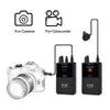 EYK EW-C102 Microfono da bavero per fotocamera Microfono lavalier wireless UHF con funzione di monitoraggio audio Telefoni DSLR Videocamera DV Webcast