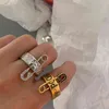Zespół pierścień Pierścionki Western Empress Dowager Planet Kobiet Mniejszości Projekt Pin Moda Osobowość Ins Light Luksusowy Zimny ​​Wiatr