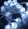 Solar Powered LED String Lights 30 Bulbs Waterproof Crystal Ball Christmas light Camping Outdoor Lighting Garden Holiday Party Lamp 8 Modes 6.5m