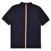 Mode Märke T-shirt Män Kvinnor Par Korta Casual Clothing Slim Sommar Nedgång Krage Bomull Striped T Shirts 210726