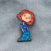 Broches, broches K2593 Cool Girl Anime Fun Émail Pin Cartoon Creative Métal Broche Pins Denim Chapeau Badge Collier Bijoux Enfants Cadeau