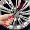 SPTA Otomatik Tekerlek Hub Temizleme Fırçası Esnek 3pcs Uzun Saplama Premium Yün Araç Jant Fırçaları Yumuşak Fiber Araba Lastik Temizleme Fırçası Yeni T200612