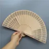 Party Favor Wood Hollow Out Folding Fan Girl Dance Performing Wooden Carving Hand Fan Wedding Home Decorations