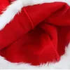 1pc Christmas Hat Soft Plush Party Xmas Santa Adult Red Home New Year Decoration Kids Gift Holiday Thicker Warm Winter Party Cap