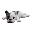 Söt liggande sovande fransk bulldogvalp naturtrogen figur staty Barn presentleksaker C0220