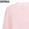 Распродажа женские блузки рубашки тонкий шифон блики с длинным рукавом лолита вскользь мода взвешенные шикарные весенние блузки топы сладкие блюса 210527