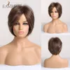 Short Dark Brown Synthetic Wigs for Women Heat Resistant Bob Wigs High Temperature Fiber Wig Cosplay Natural Hairfactory direct