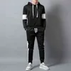 Jogging ternos para homens primavera conjunto de outono hip hop suéter + calças tracksuit fêmea casual top streetwear viagem hoodies homem outfit 211103