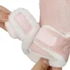 Första vandrare födda baby strumpor skor pojke tjej tecknad plus sammet toddler booties bomull stövlar anti-slip spädbarn spjälsäng