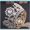 Barrettes GioielliCristallo Regina Diademi e corone da sposa Copricapo da sposa Testa di matrimonio Gioielli Aessories per le donne Diadema Prom Ornamenti per capelli