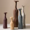 1pcs modern kreativ keramisk vase minimalistisk morandi färgade vaser vardagsrum heminredning nordisk stil skulptur konst ornament 210310