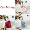 DHL Velvet Easter Bunny Bucket Favor Short Ears Rabbit Basket Drawstring Candy Bag Soft Plush Storage Bags