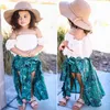New Fashion Newborn Girl Clothing Kid Off-shoulder Short Sleeve T-shirt Top Skirt Pant Princess Dress Party Outfit Q0716
