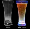 액체 활성화 된 LED Pilsner Glasses Light Up Beer Tumblers는 파티를위한 어두운 키 큰 컵에 빛납니다 13 oz XB1