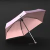 Mini Summer Sun Parasol Anti UV Przenośna Kieszonka Podróżowa Pięć Składanych Kobiet Tytanowa Srebrna Powłoka Płaski Parasol