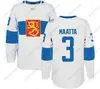 Cekob World Cup of Hockey Finland Team Jersey Lehtera Koivu Lindell Maatta Barkov Jokipakka Teravainen Custom Men Women Young Hoceky Jerseys