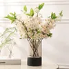 Flores decorativas Grinaldas 5 pcs Simulação Pêssego Flor De Seda Artificial Decoração de Casa Pogal Pogal adertos falsos