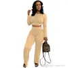 Femmes Spring Automne Tracksuits Casual Two Piece Ensembles Femme T-shirt Plissé T-shirt Large Pantalon T-shirt Large Plus Taille Vêtements L029