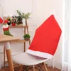 Stuhlhussen, Weihnachtsbezug, Esszimmer, Weihnachtsmütze, Rückseite für Hochzeit, Büro, Bankett, Haus, Chaise