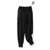 Cordão cintura cintura calças esportivas mulheres cuff cuff casual esporte calças corredores streetwear lazer 210915