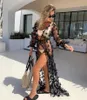 Maillots de bain pour femmes 2022 Summer Women Beach Bikini Cover Up Dress Open Front 3D Butterfly Long Pareos Bikinis Ups Swim Robe Plage Beachwear