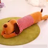 Stuffed Plush Animal Dogs Toys Striped Kawaii Shirt Dog Cute Lovely Bolster For Kids Toys Gift Husky Plush Animal Toy Pillow H08242782050