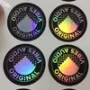 Custom Circle Holographic Stickers Labels Rainbow Color Logo Waterproof Gift Seal Bottle Can Package Labels Any Size Shapes Available