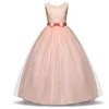 Flower Girl Dresses For Girls Elegant Wedding Party Tulle First Communion Teenage Kids Clothes Children Graduation Prom Gown 14y Q0716