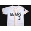 Bad news BEARS Movie Jersey Button Down White 100% Stitched Custom Baseball Jerseys Any Name Number Wholesale