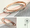 Armreifen Armband weiße Kupfer Römische Ziffernarmbänder mit Roségold -Platin und einfachem Sechs -Diamant -OL -Ring1006394