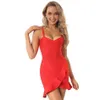 到着女性夏のセクシーなストラップ背中の赤い人魚ボディコン包帯ドレスデザイナーファッションパーティーVestido 210525