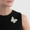 broche de papillon bleu